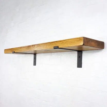 Scaffold Board Shelf Brackets (Pair) – Pipe, Rustic Lip & Floating - Rackerman